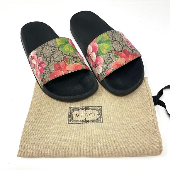 Gucci Shoes - SOLD Gucci GG Blooms Supreme Floral Slide Slip On Sandal EU 36